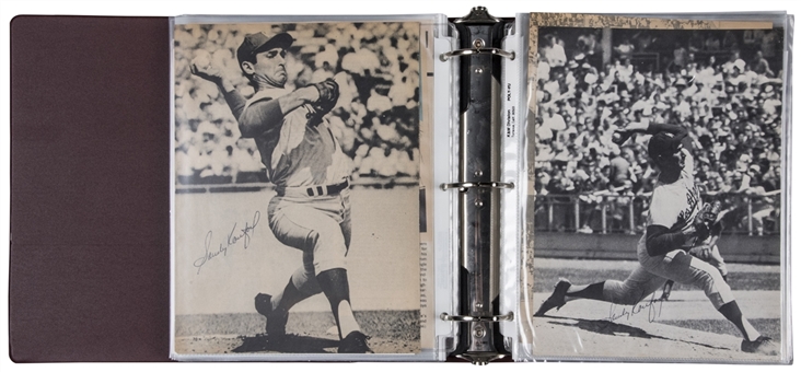 Mixed Collection of Single Signed Baseball Photographs, Newspaper Clippings, and Cuts (100+) (PSA/DNA PreCert)